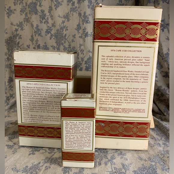 VTG Set of 3 Avon 1876 Cape Cod Collection Pieces - Decanter, Salt Shaker, Bell - Picture 4 of 16